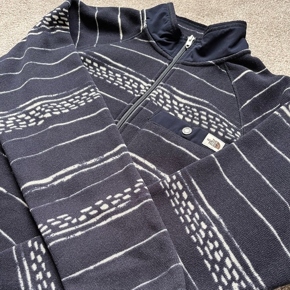 Mens The North Face Printed Gordon Lyons Quarter Zip Fleece Pullover Medium - Picture 11 of 13